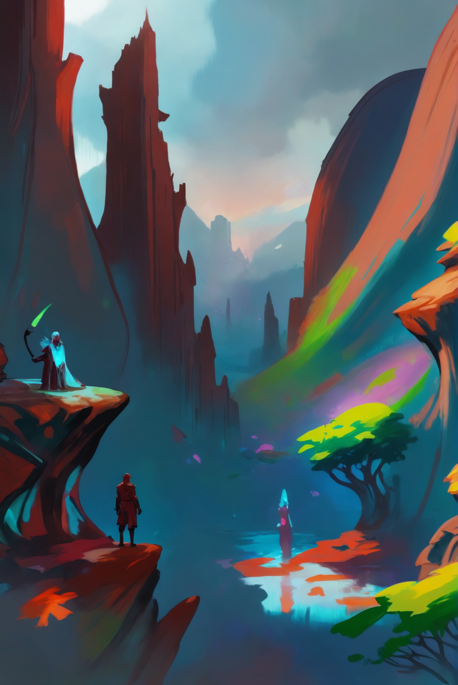 digital painting,  epic fantasy,  Garden of the Gods on Tensor.Art