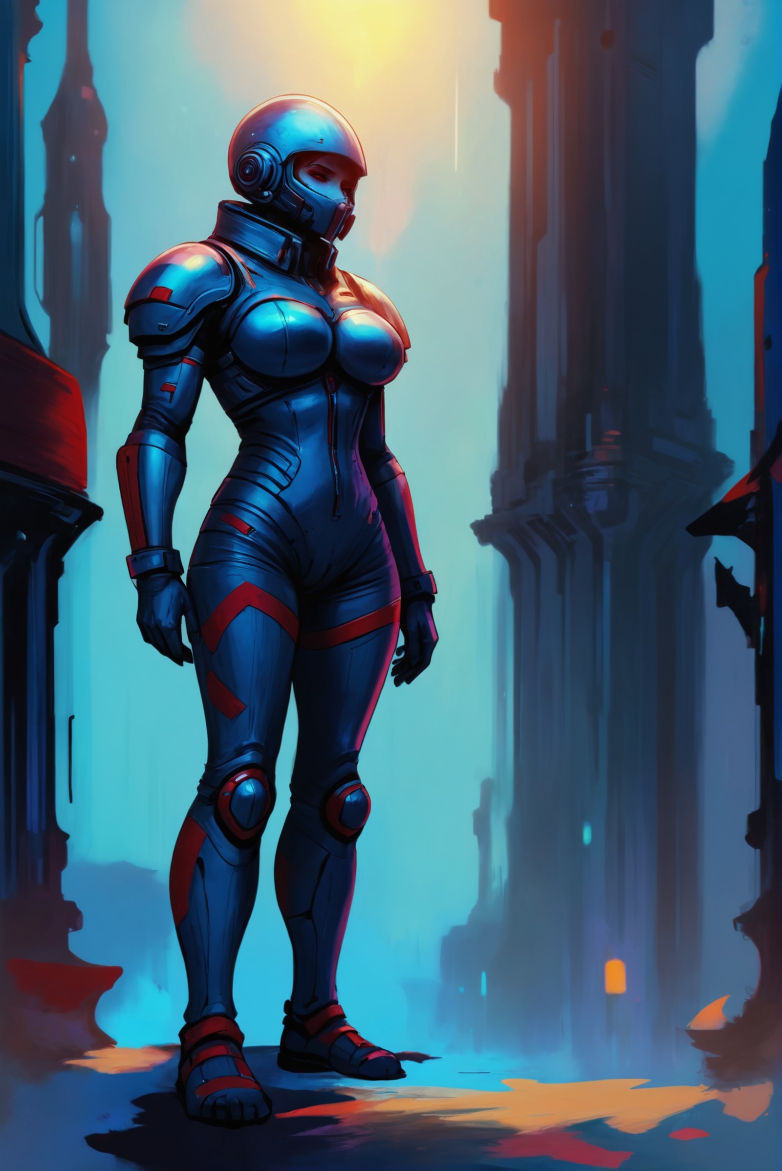 digital painting,  epic fantasy,  scifi city on Tensor.Art