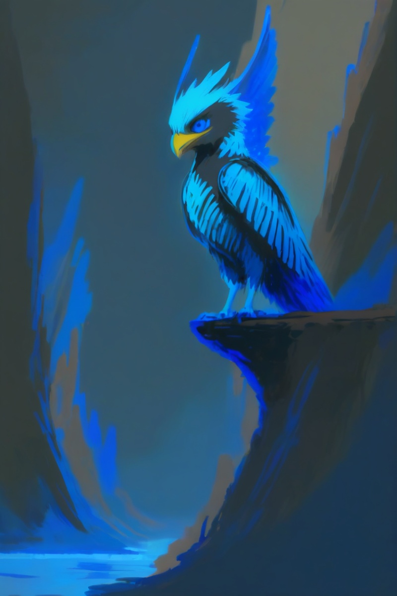 lineart,  blue oil pastel sketch on simple background,  anime style on Tensor.Art