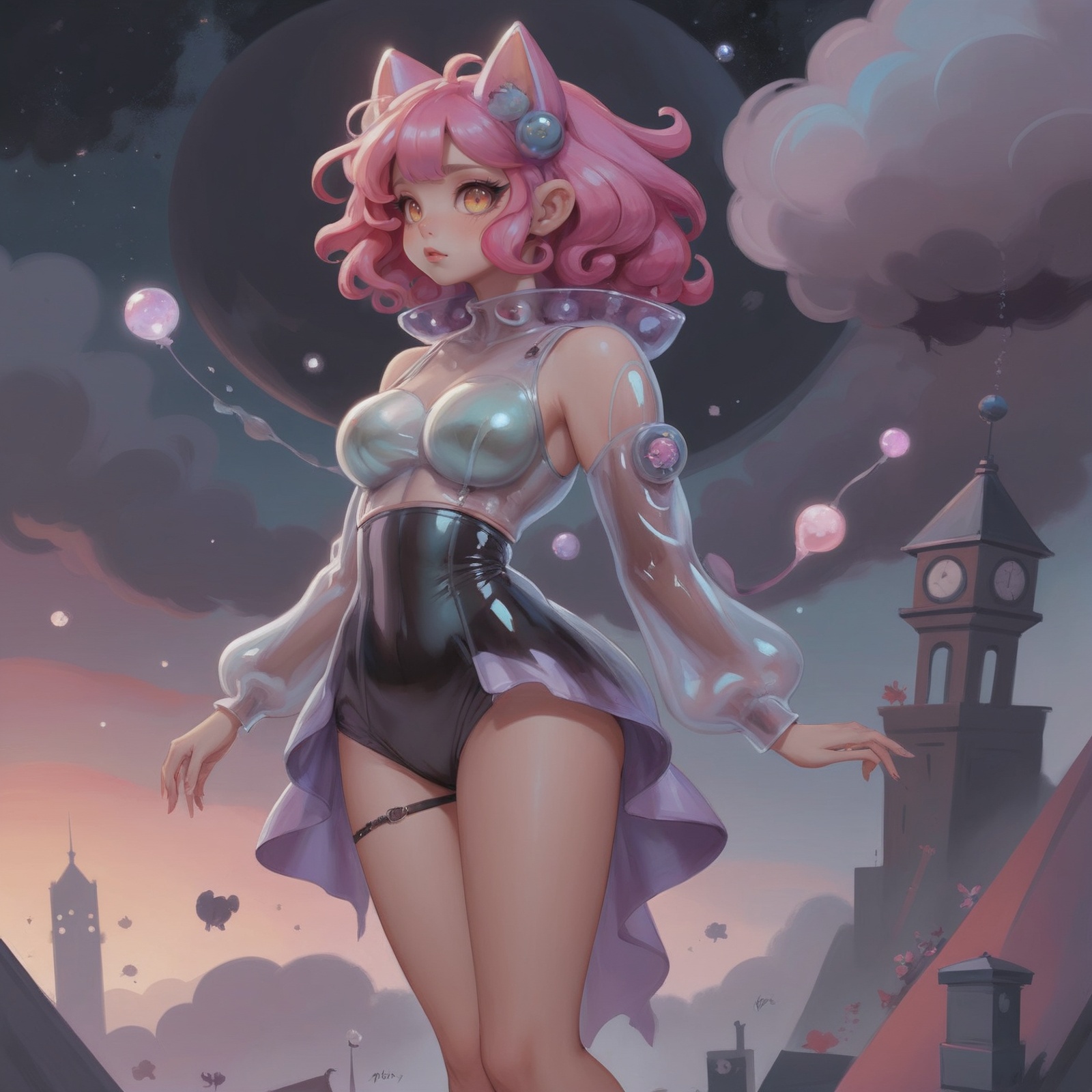 anime fine art digital painting,  1girl,  woman on Tensor.Art