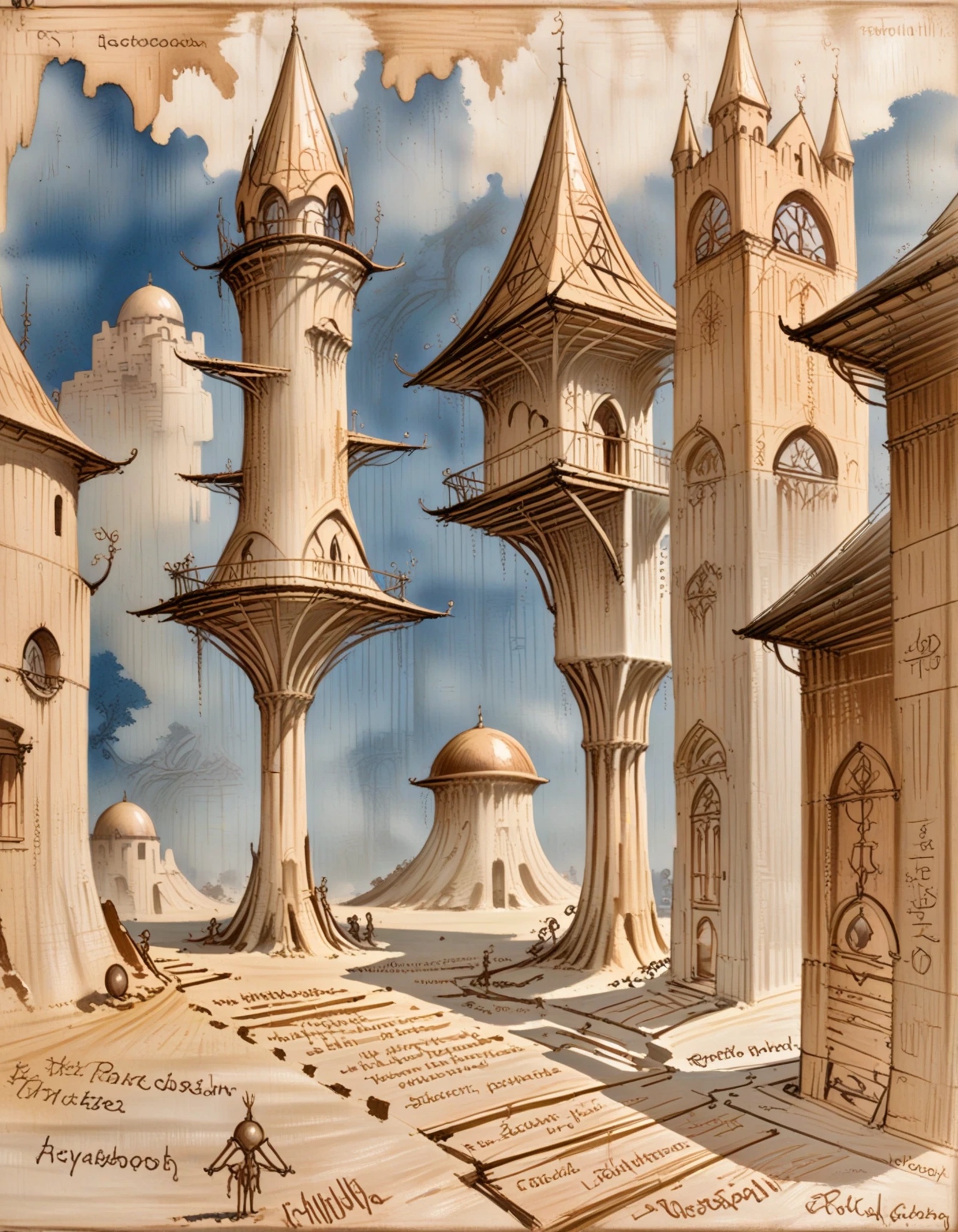 rustic scifi town outside of reality on Tensor.Art