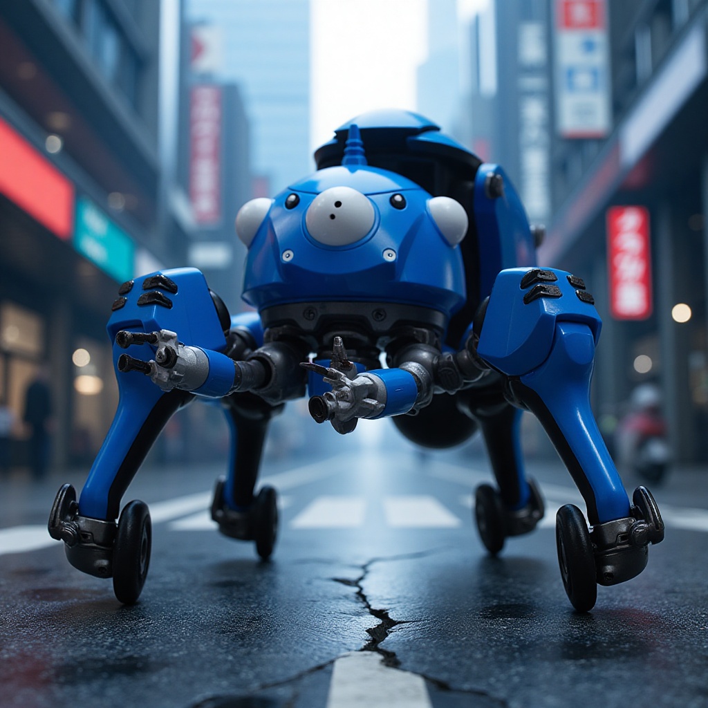 Tachikoma,  robotic joints,  sleek armor plating on Tensor.Art