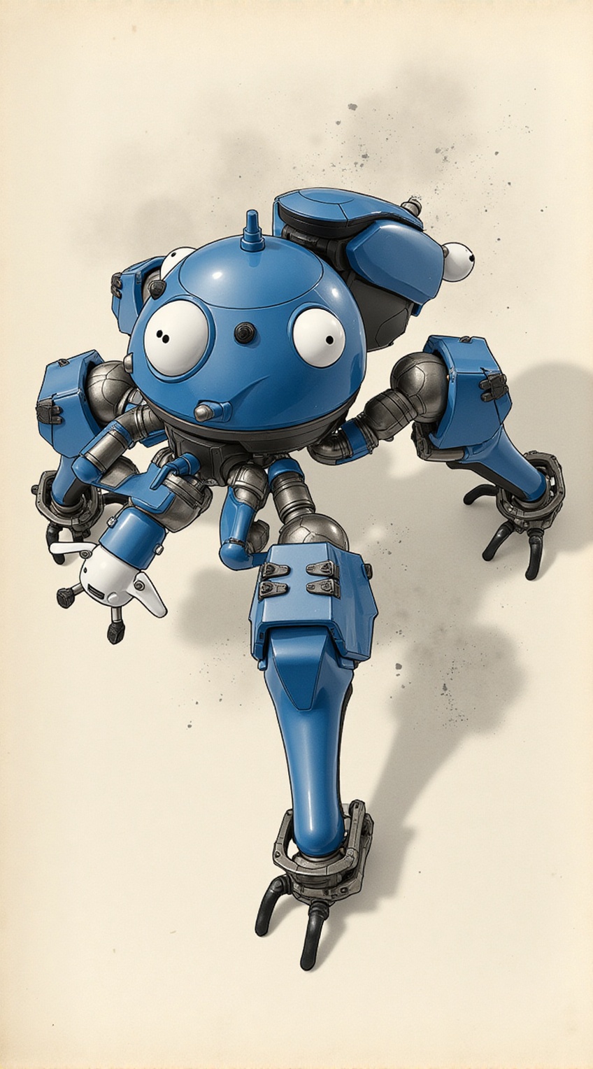Anime of Tachikoma,  sleek armored body,  futuristic design on Tensor.Art