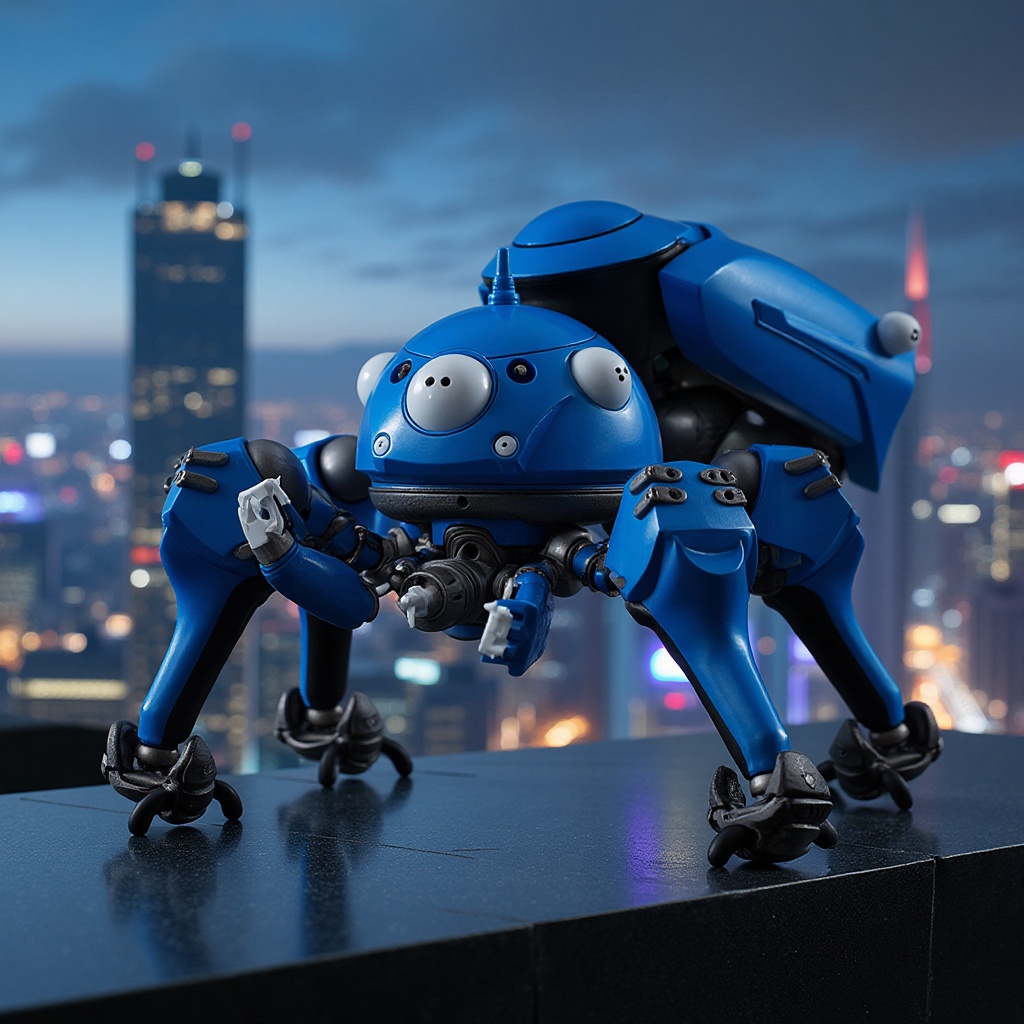 Tachikoma,  futuristic skyscrapers,  cyberpunk cityscape on Tensor.Art