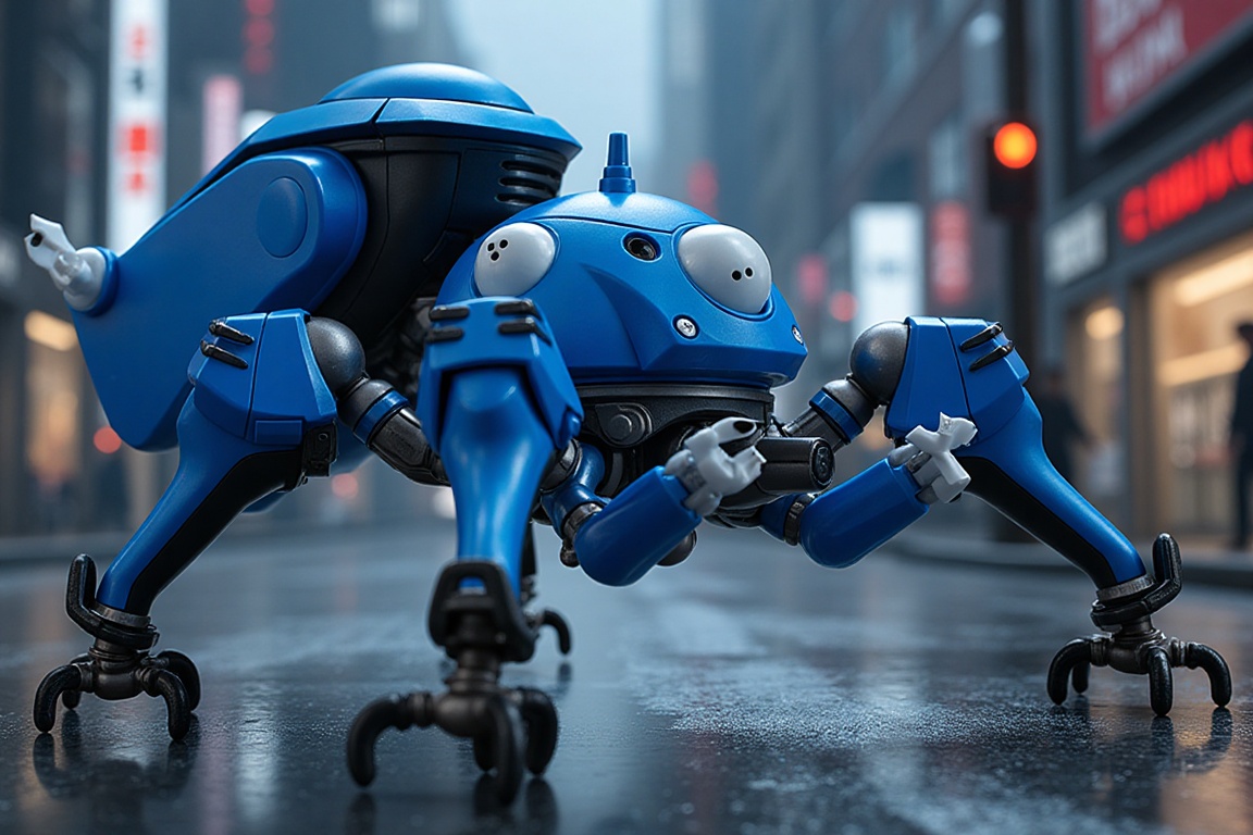 Tachikoma,  robotic joints,  sleek armor plating on Tensor.Art
