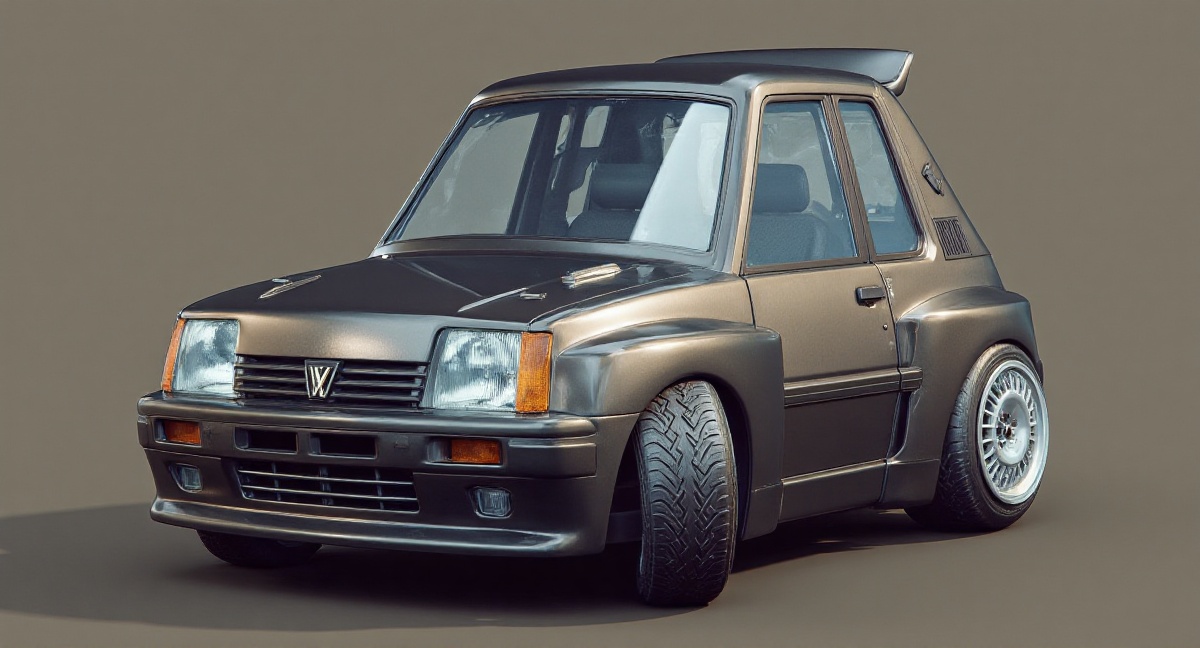a Peugeot 205 in stylized 3D cartoon style with realistic rendering ,  ChibiCars on Tensor.Art