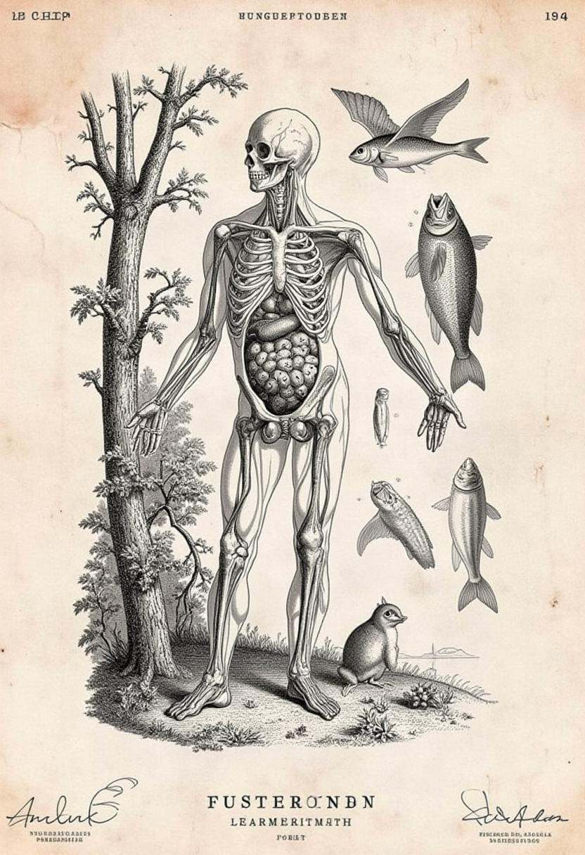 an anatomica engraving drawing of,  ,  anatomica on Tensor.Art