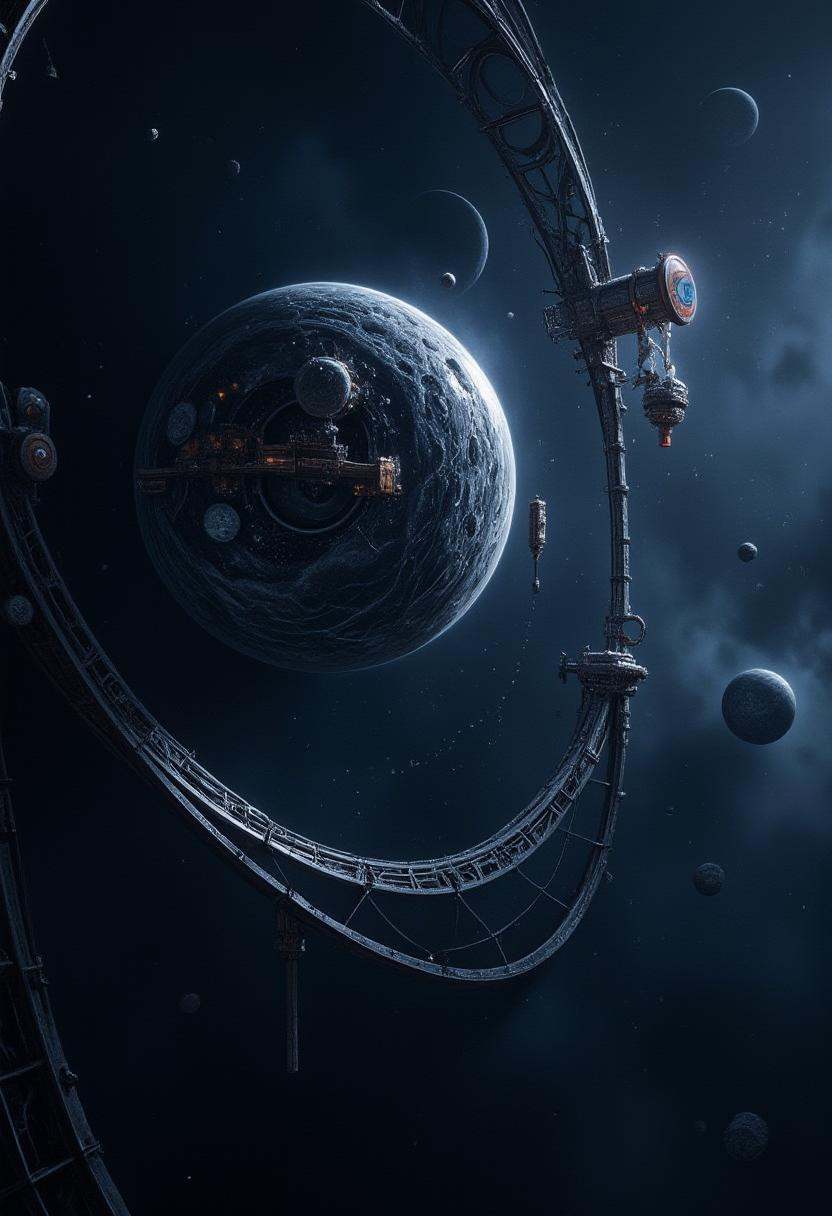 A space station orbiting a distant planet.,  ,  best_of on Tensor.Art