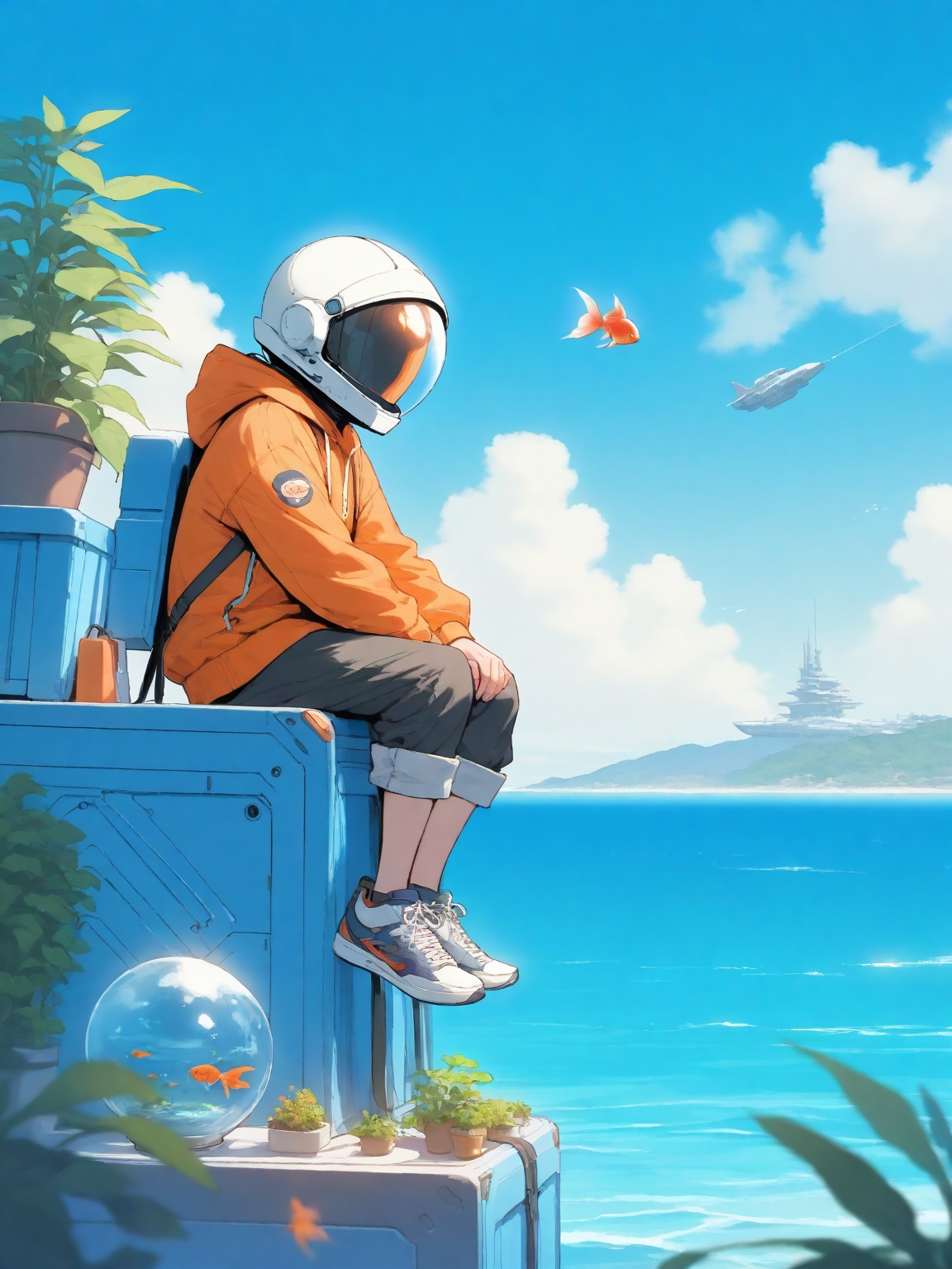 long sleeves,  sitting,  jacket on Tensor.Art
