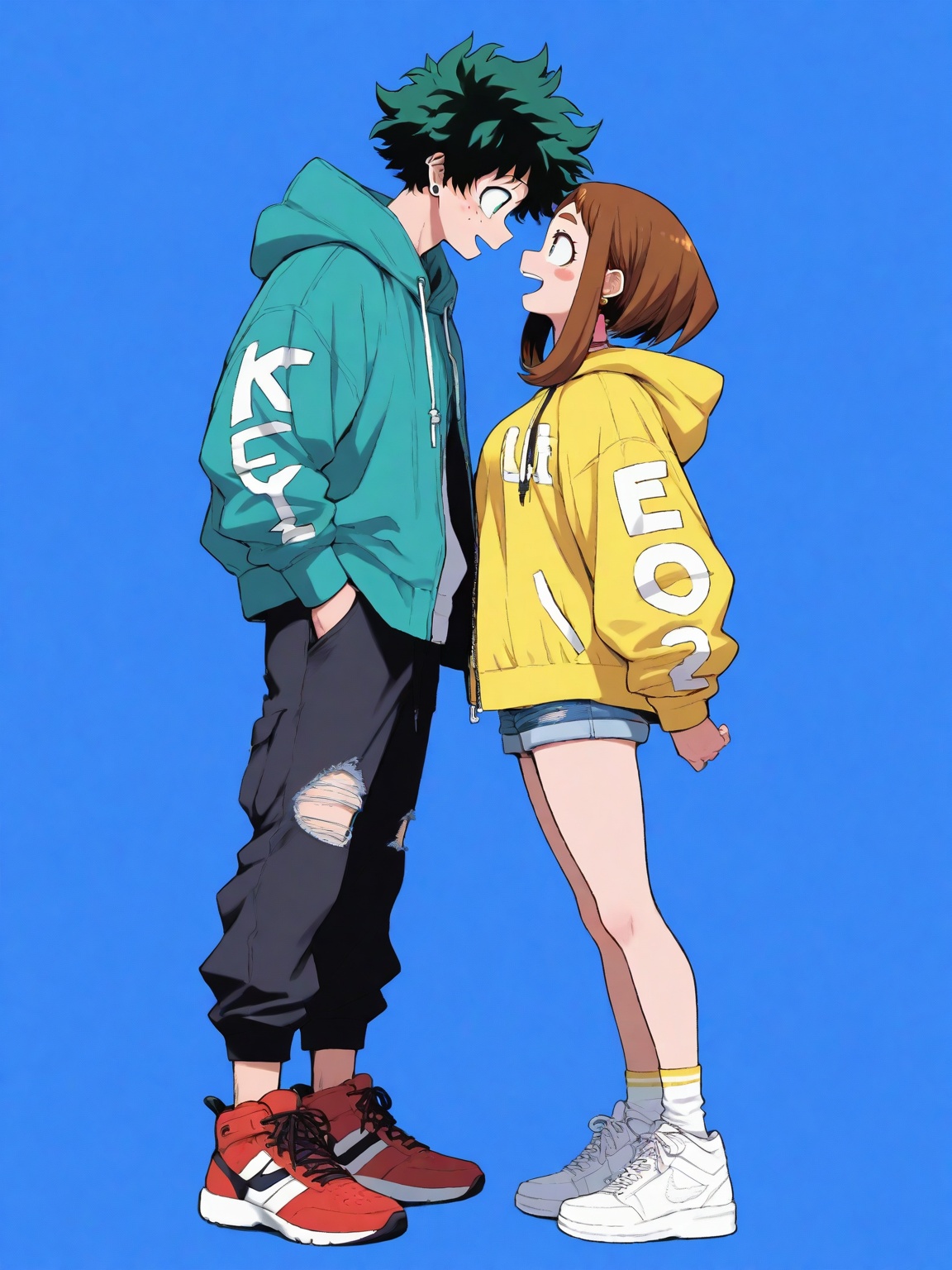 midoriya izuku,  uraraka ochako,  1girl on Tensor.Art