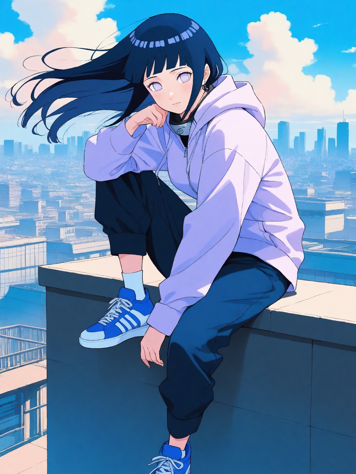 hyuuga hinata,  1girl,  long hair on Tensor.Art