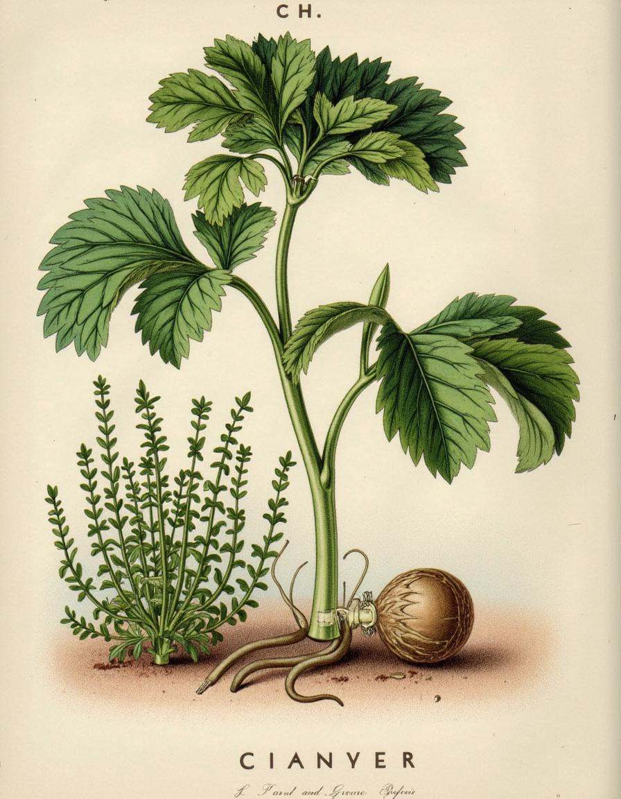 Sprouting cilantro leaves,  ,  bontanica on Tensor.Art