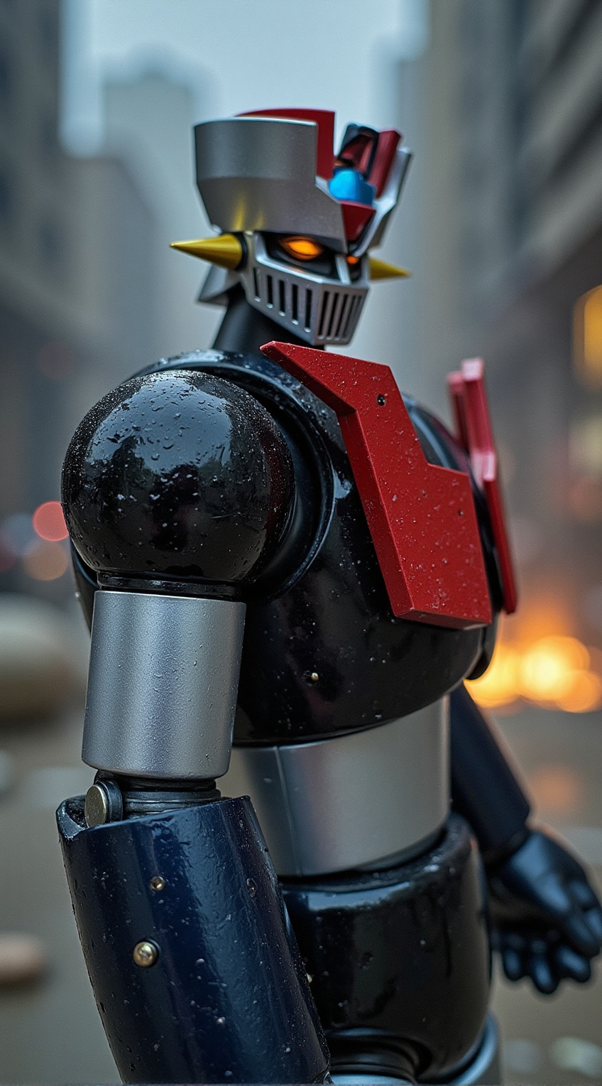 Close up of Mazinger Z,  upper body,  detailed face on Tensor.Art