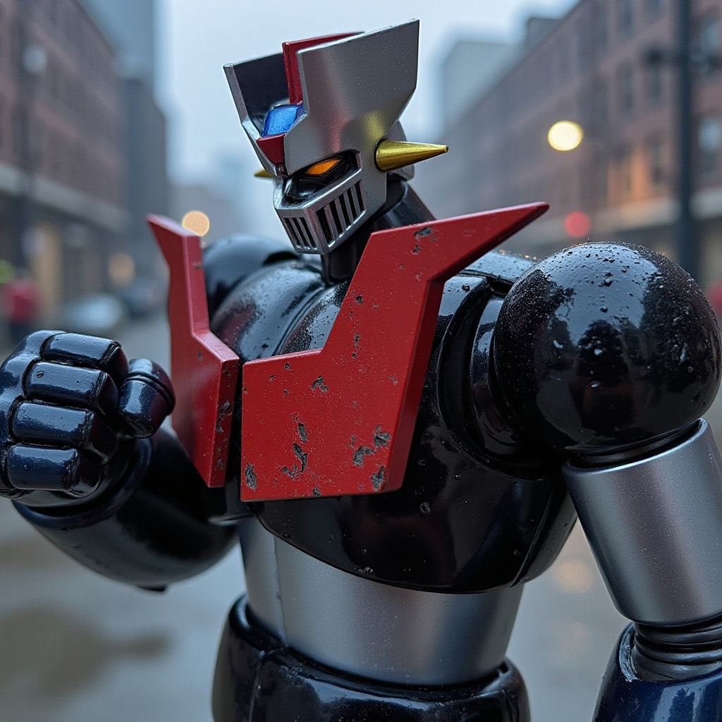 Close up of Mazinger Z,  upper body,  detailed face on Tensor.Art