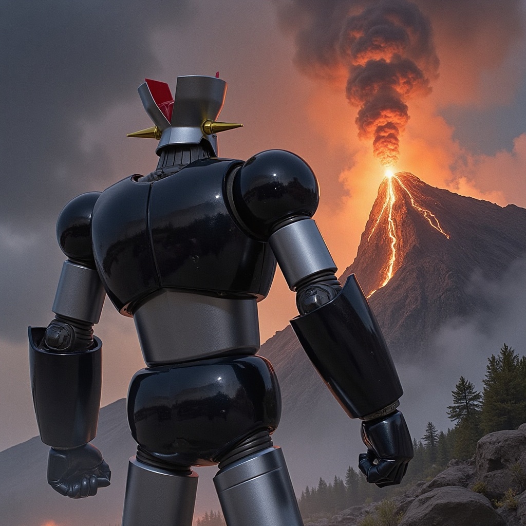 Mazinger Z,  Huge mecha robot \(18 meter tall\),  upper body on Tensor.Art