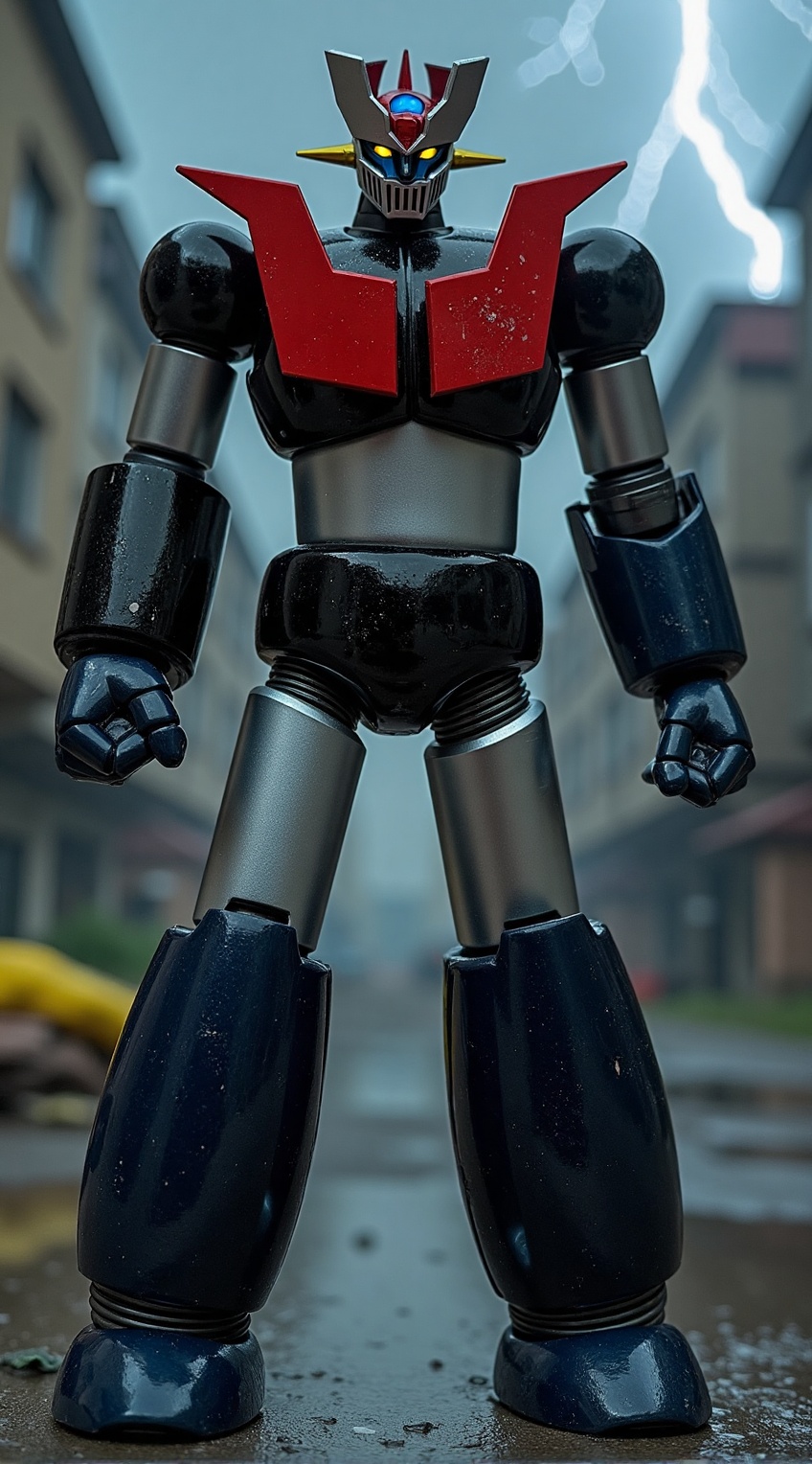 Close up of Mazinger Z,  upper body,  detailed face on Tensor.Art
