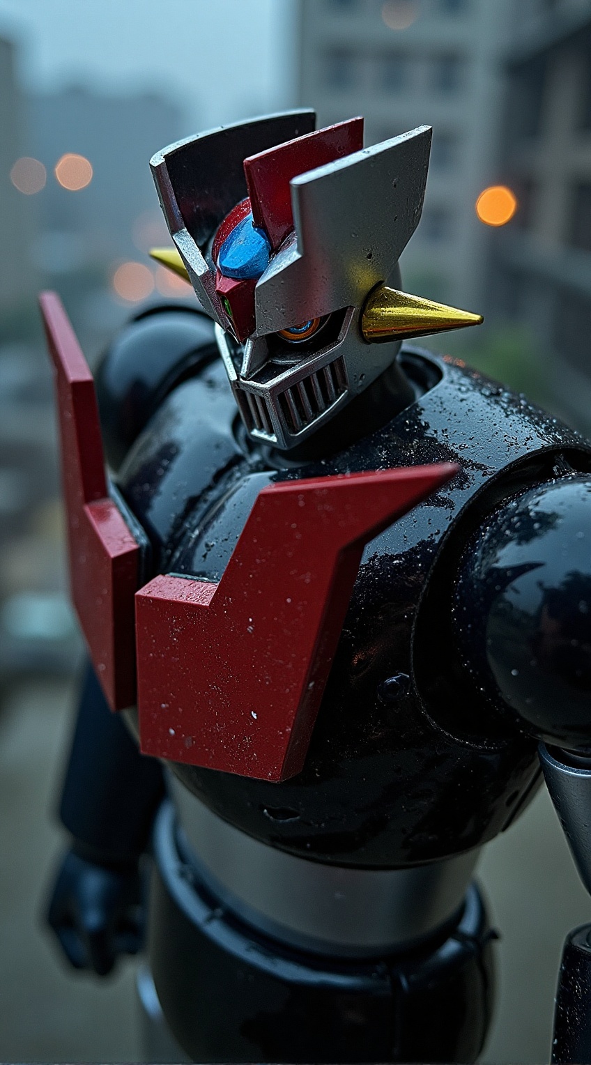 Close up of Mazinger Z,  upper body,  detailed face on Tensor.Art