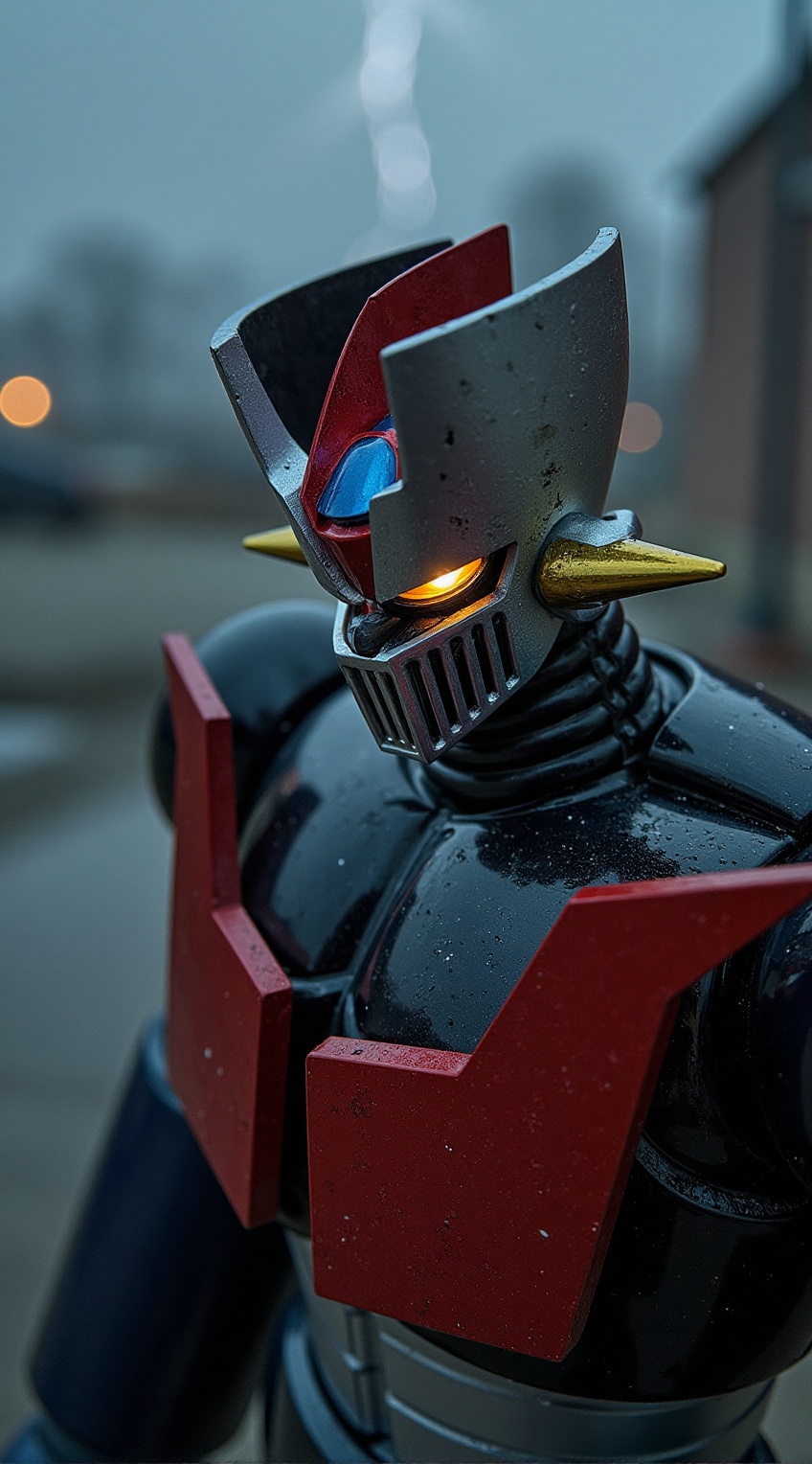 Close up of Mazinger Z,  upper body,  detailed face on Tensor.Art
