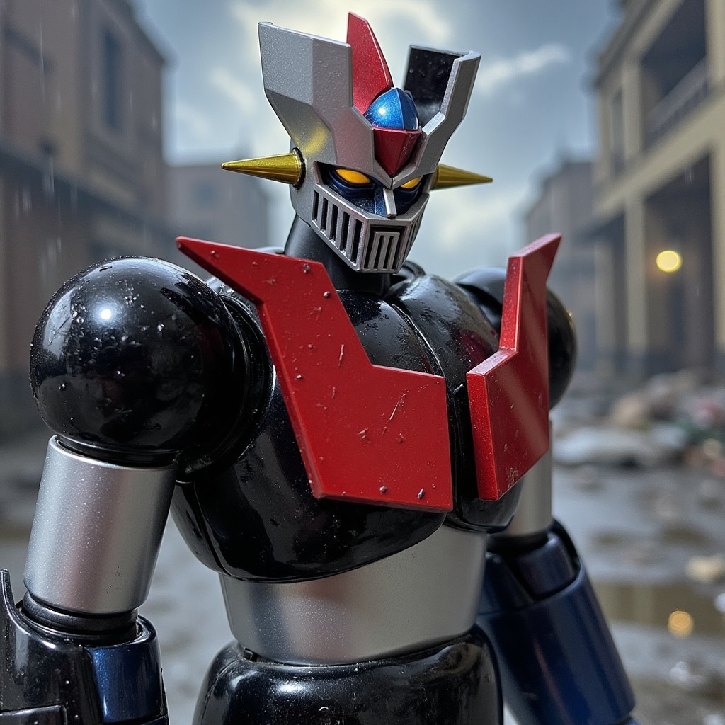 Close up of Mazinger Z,  upper body,  detailed face on Tensor.Art