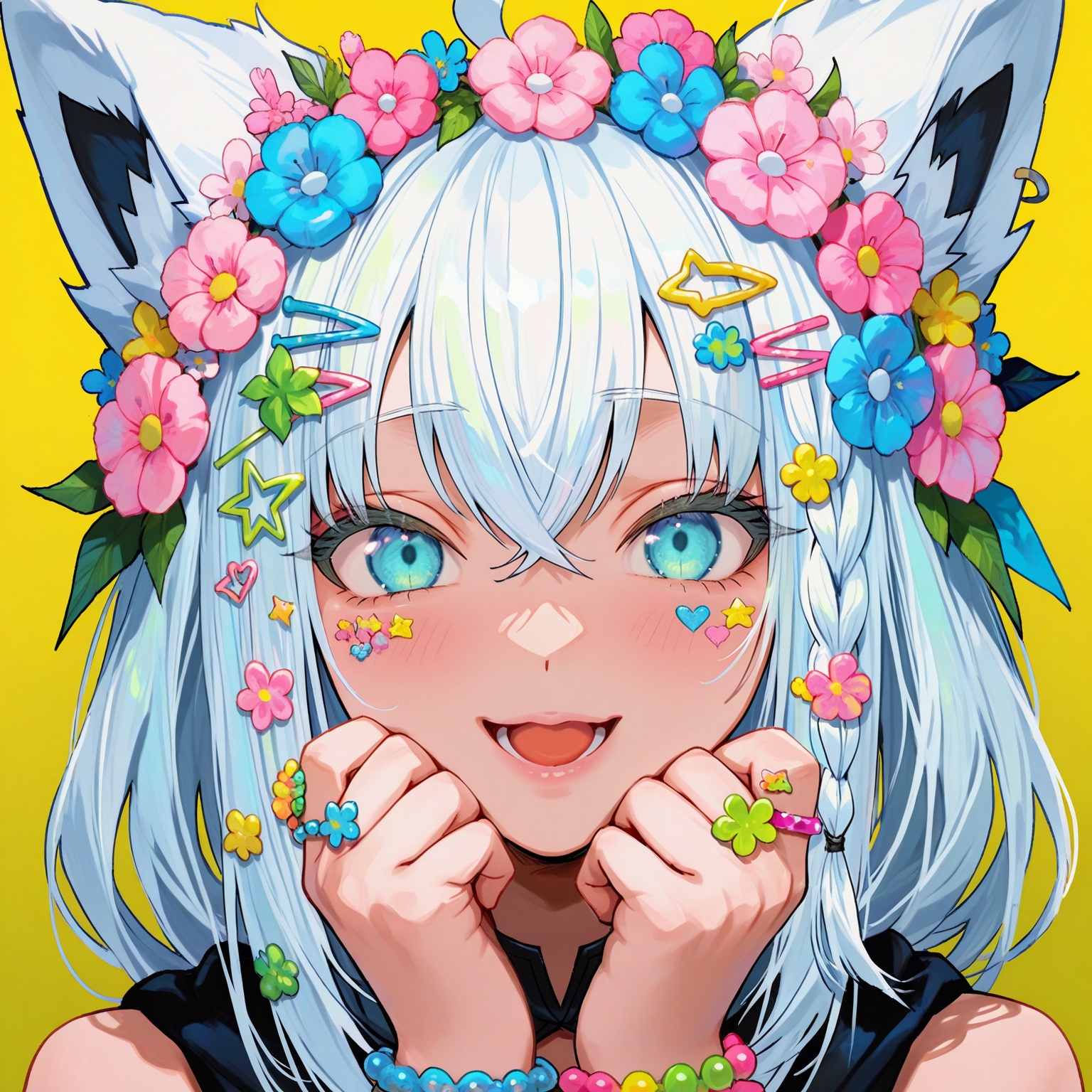 1girl,  shirakami_fubuki,  cowboy shot on Tensor.Art