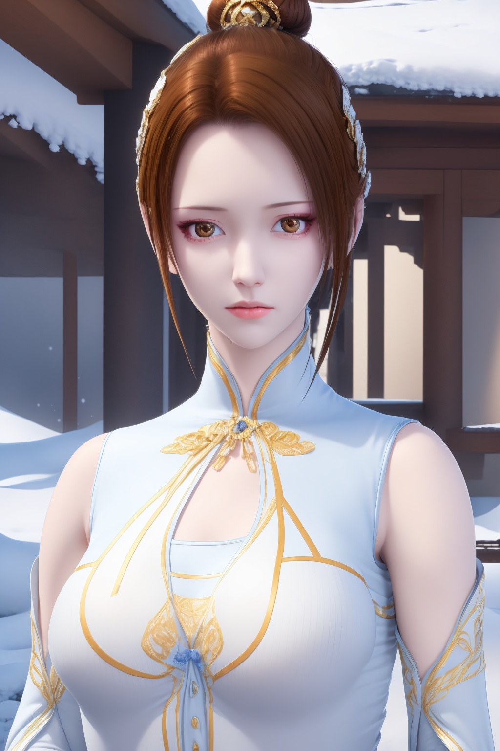 Snow,  1girl,  solo on Tensor.Art