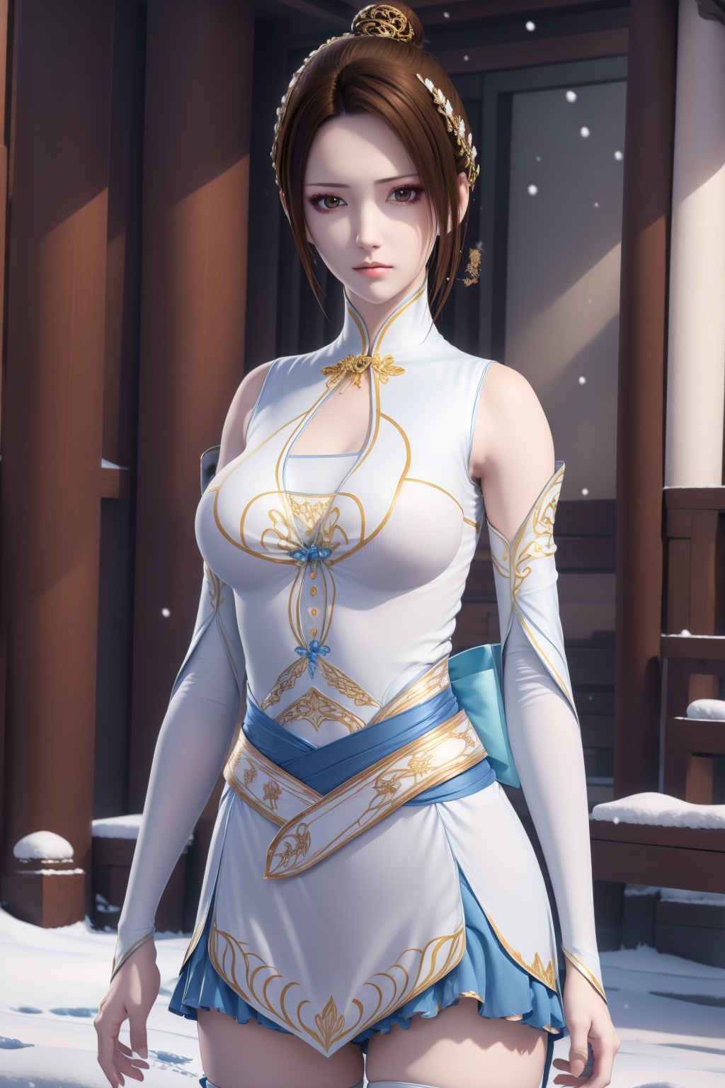 Snow,  1girl,  solo on Tensor.Art