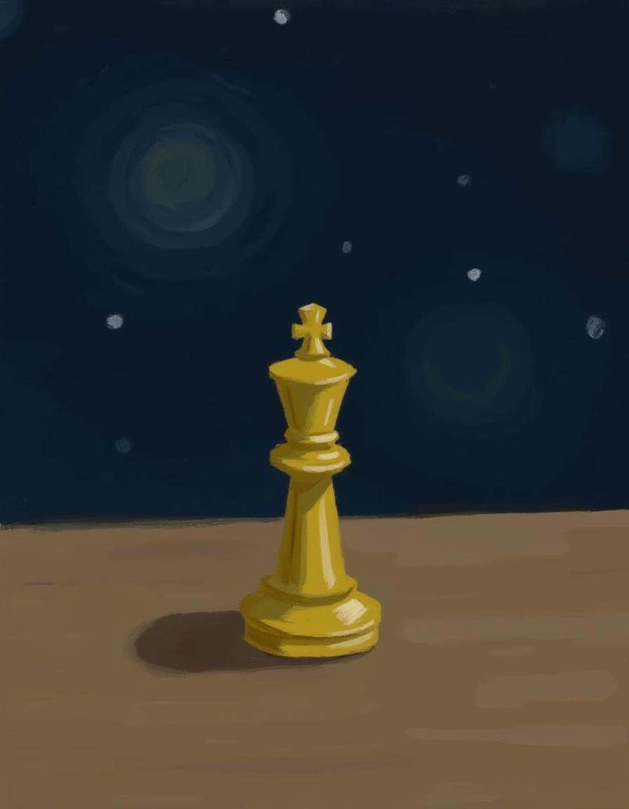 starry_night1,  A lone chess piece,  the king on Tensor.Art