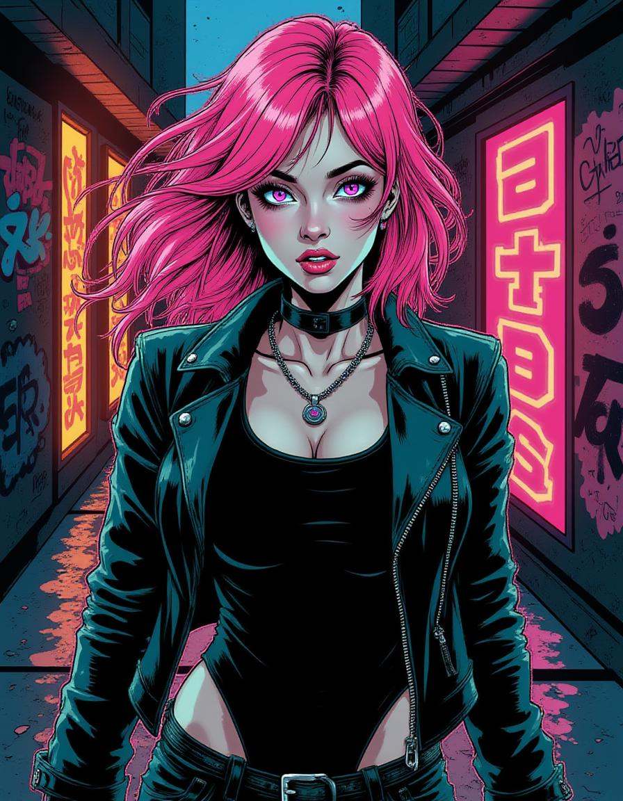 dinppcmcpnk style comic drawing,  high-contrast colors,  pop-art on Tensor.Art