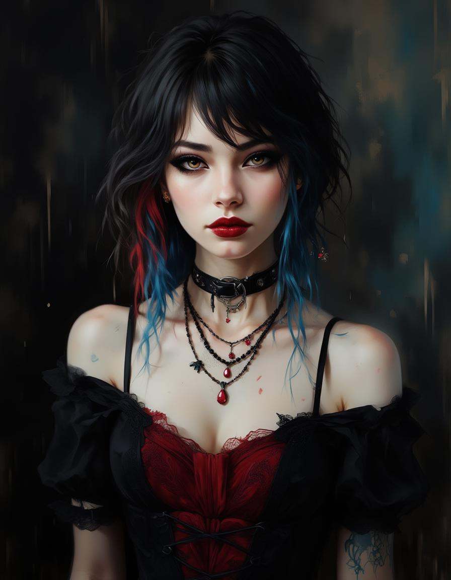 A dinkwfsn style painting,  ,  Full body shot of a young woman on Tensor.Art