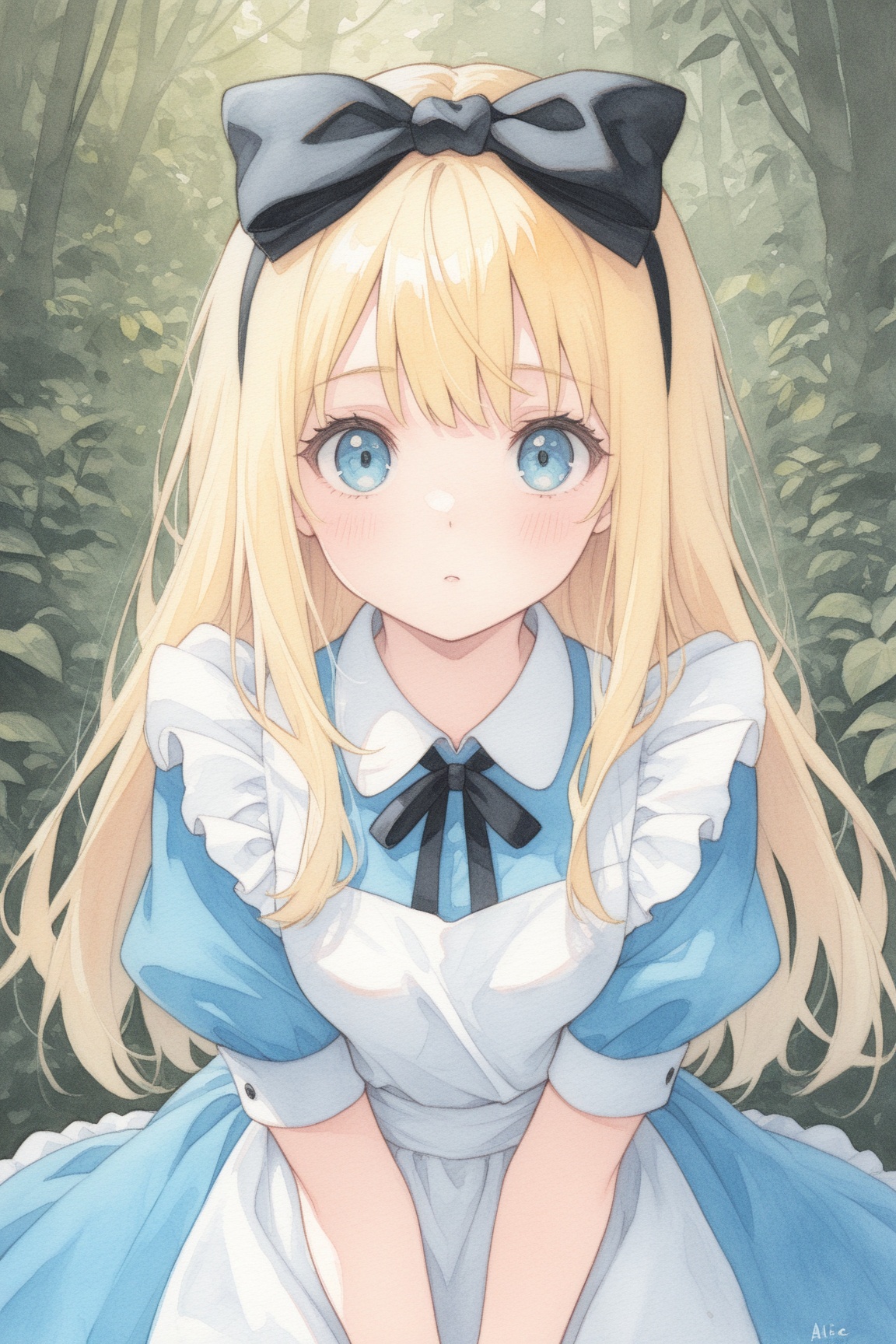 1girl,  solo,  alice \(alice in wonderland\) on Tensor.Art