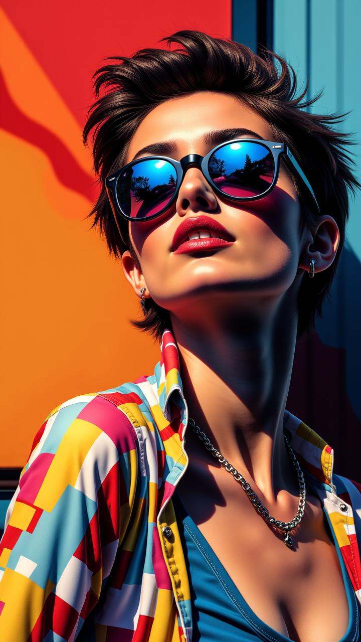 Oliver,  aviator sunglasses,  New Wave Art on Tensor.Art