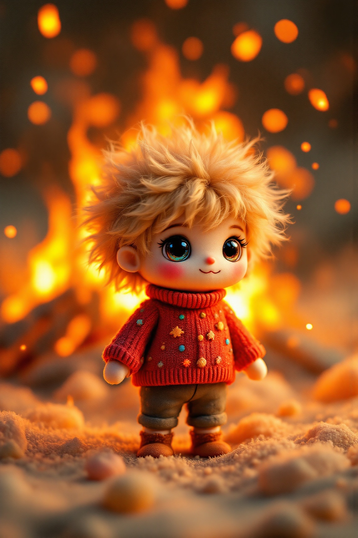 The candy fires flickering like tiny,  sugary suns behind me. Why does the world burn so beautifully when you're only six...