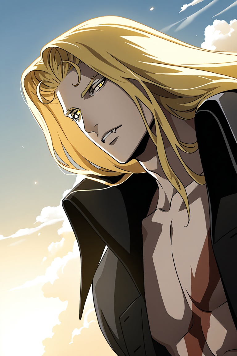 1boy,  Alucard,  blonde hair on Tensor.Art