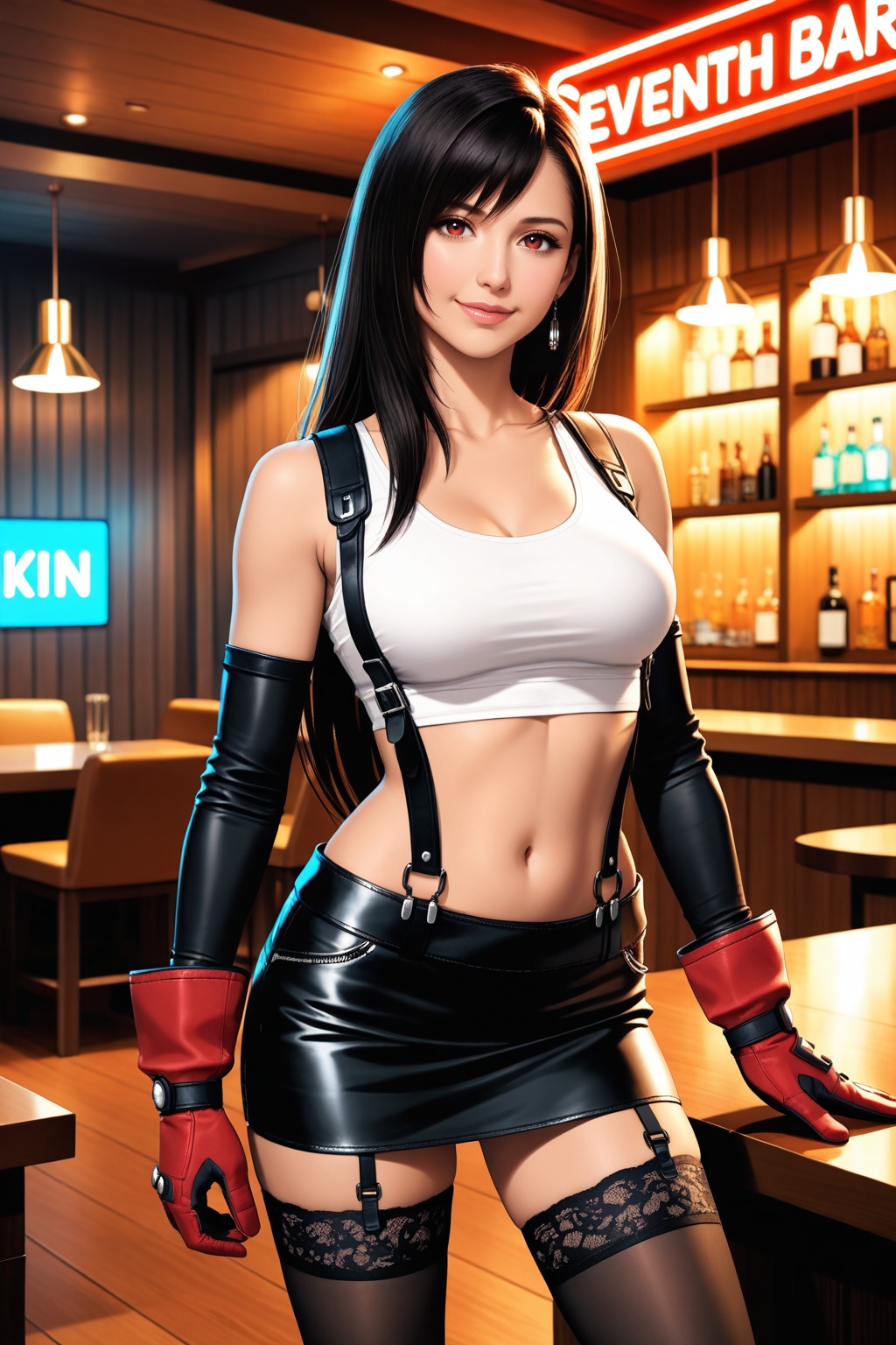 1girl,  Tifa Lockhart,  black hair on Tensor.Art
