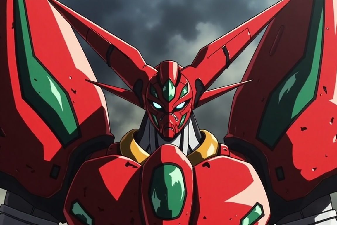 Anime of getter robo,  shin getter,  close up of upper body on Tensor.Art