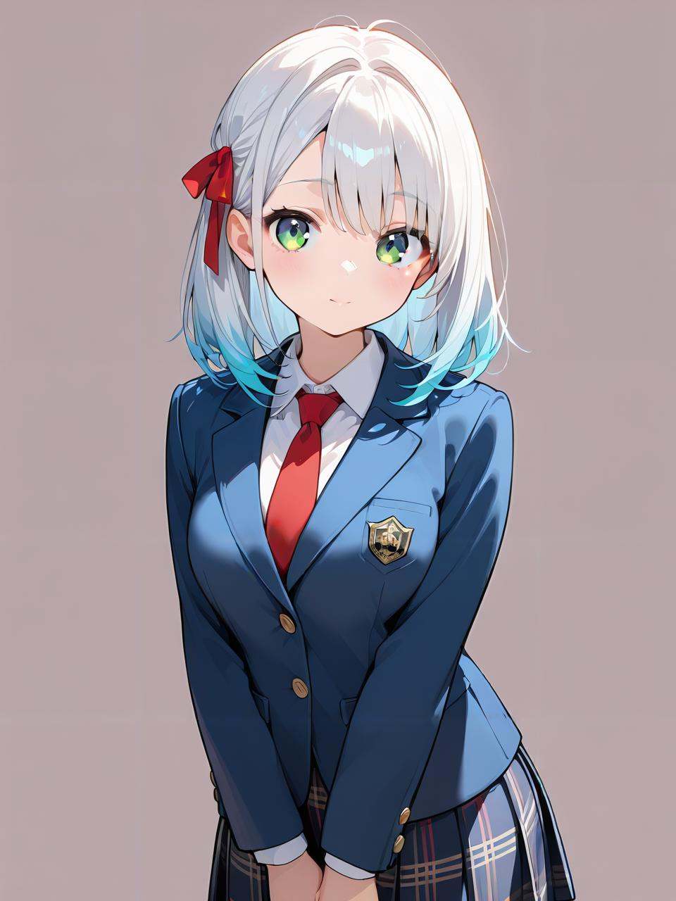 blazer,  shirt,  skirt on Tensor.Art
