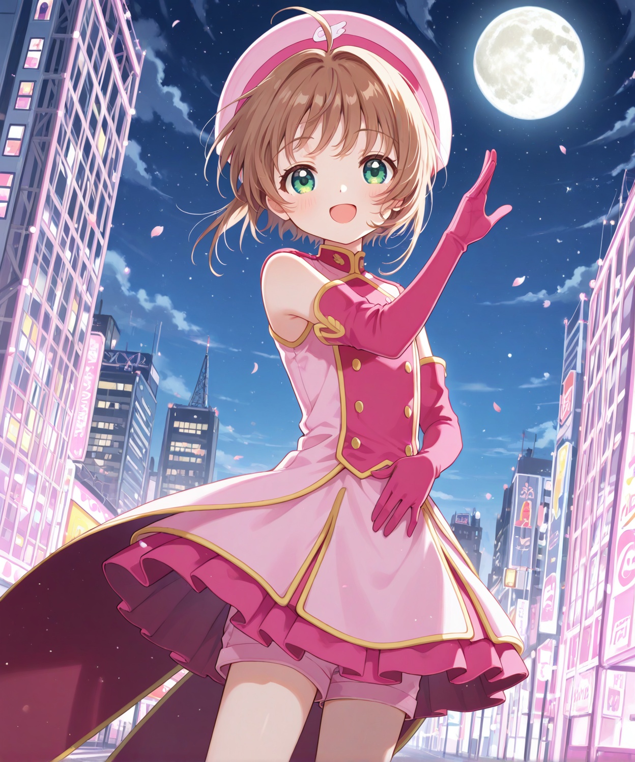 Sakura_kinomoto,  green_eyes,  gloves on Tensor.Art