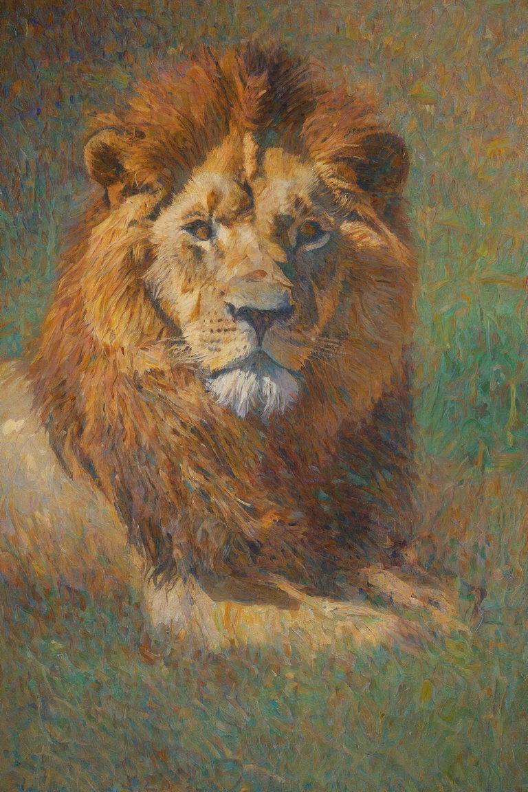 lion,  impressionism on Tensor.Art