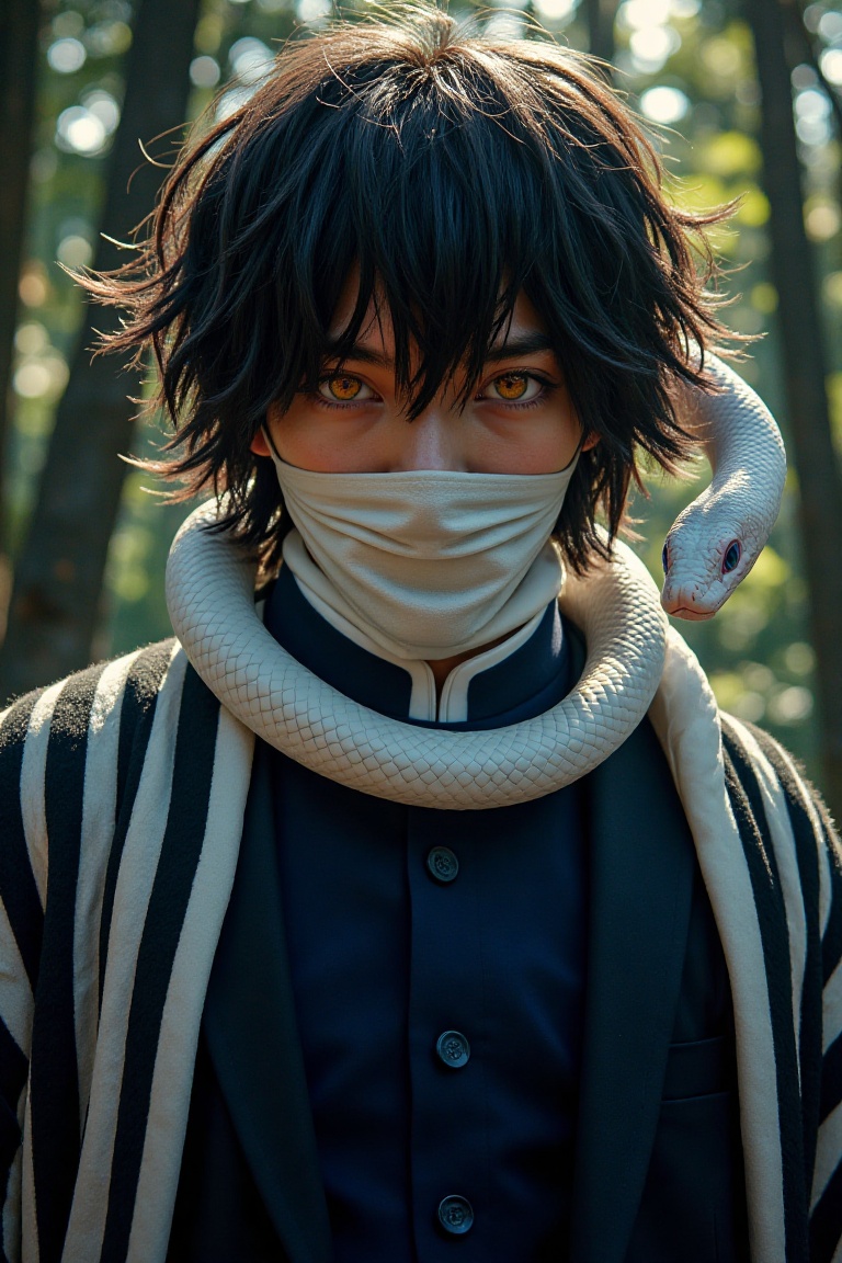 Obanie Iguro,  a Hollywood-style photorealist,  has yellow and purple eyes on Tensor.Art