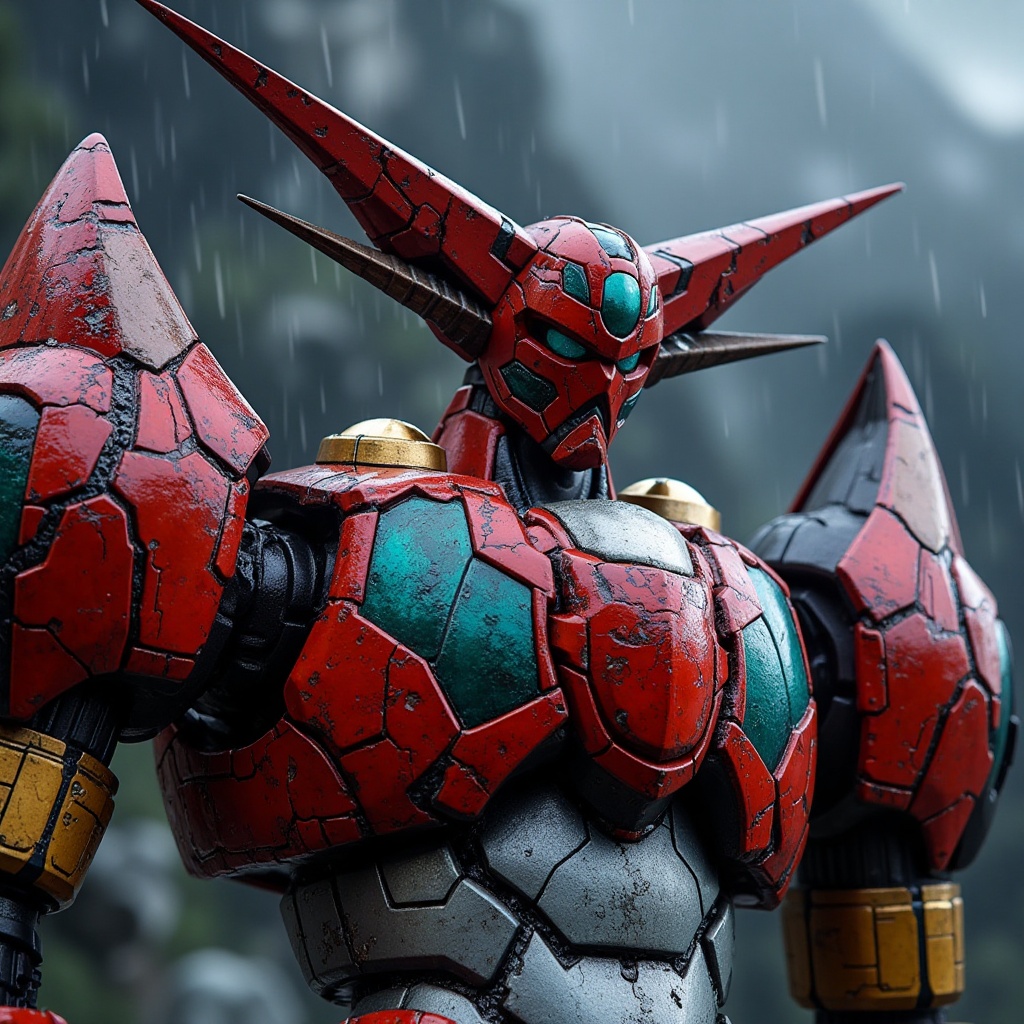 Close up of getter robo,  shin getter,  upper body on Tensor.Art