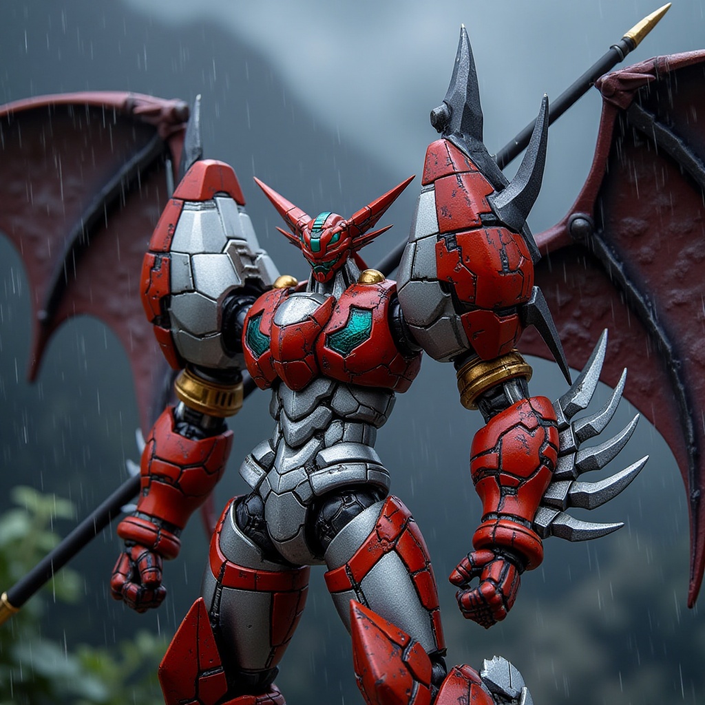 Close up of getter robo,  shin getter,  upper body on Tensor.Art