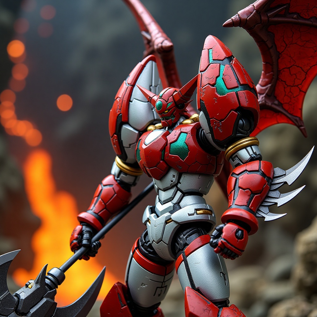Close up of getter robo,  shin getter,  upper body on Tensor.Art