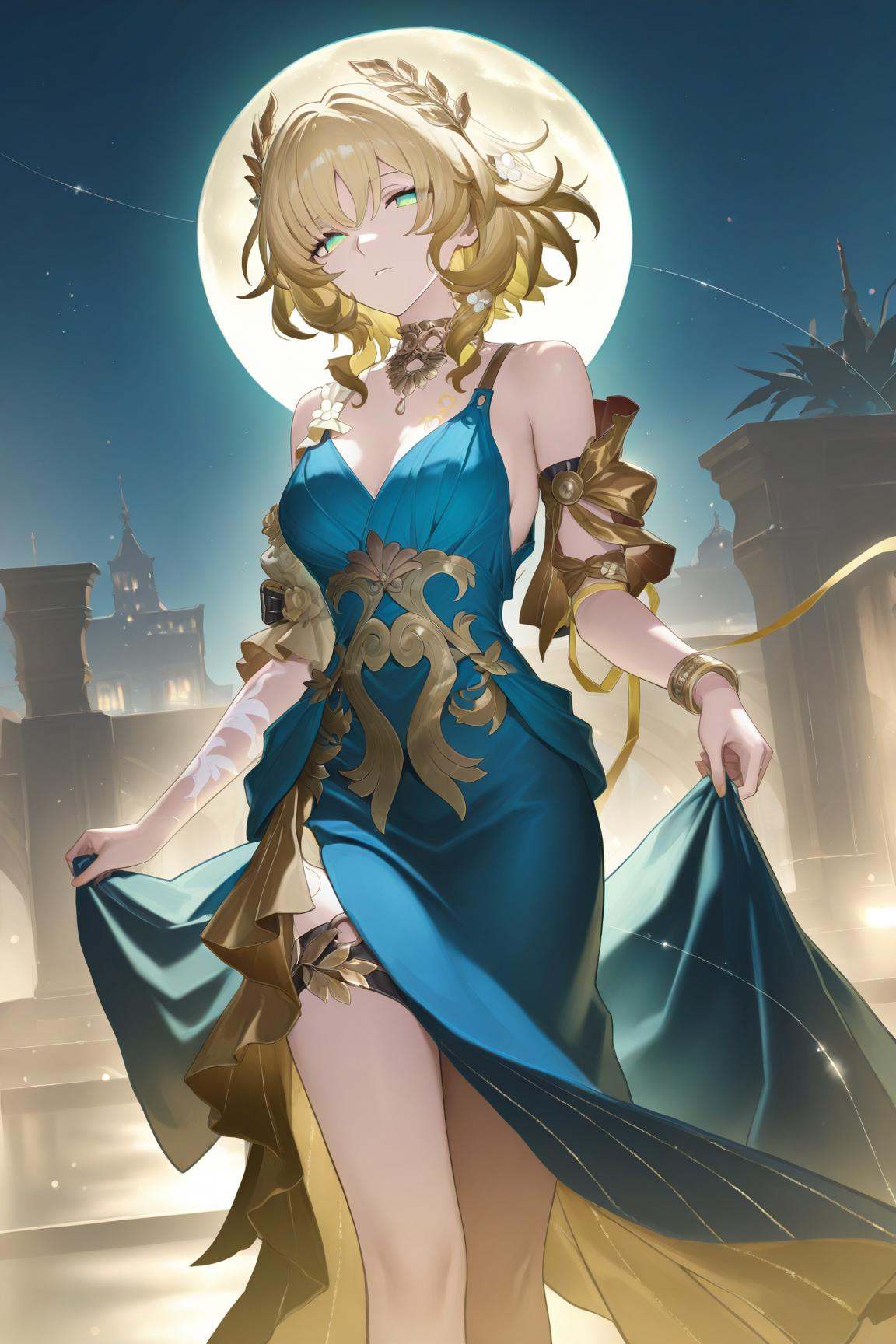 aglaea \(honkai star rail\),  blonde hair,  1girl on Tensor.Art