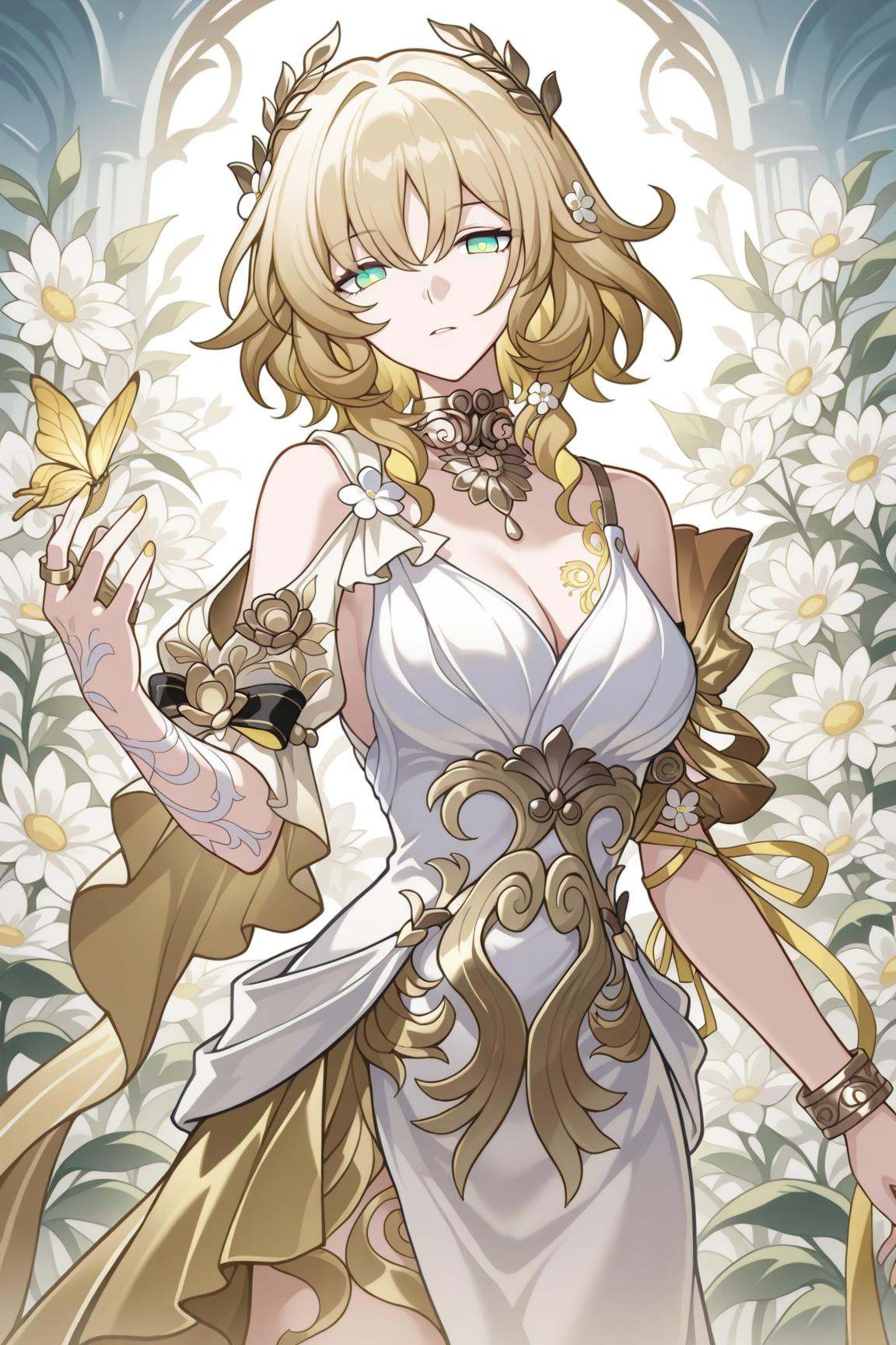 aglaea \(honkai star rail\),  1girl,  blonde hair on Tensor.Art