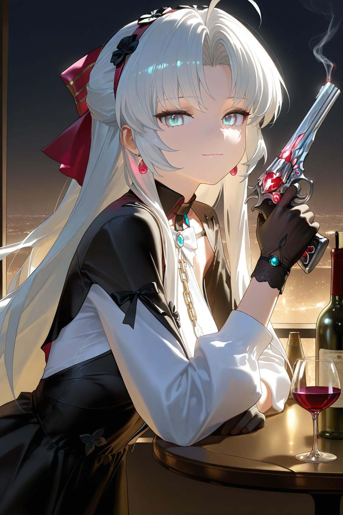 carlotta \(wuthering waves\),  weapon,  gun on Tensor.Art