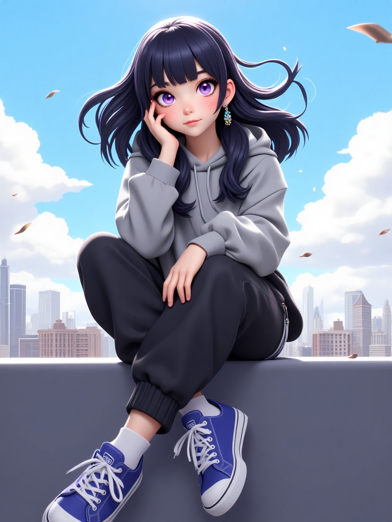 hyuuga hinata,  1girl,  long hair on Tensor.Art