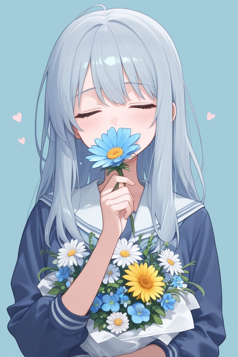 1girl,  flower,  bouquet on Tensor.Art