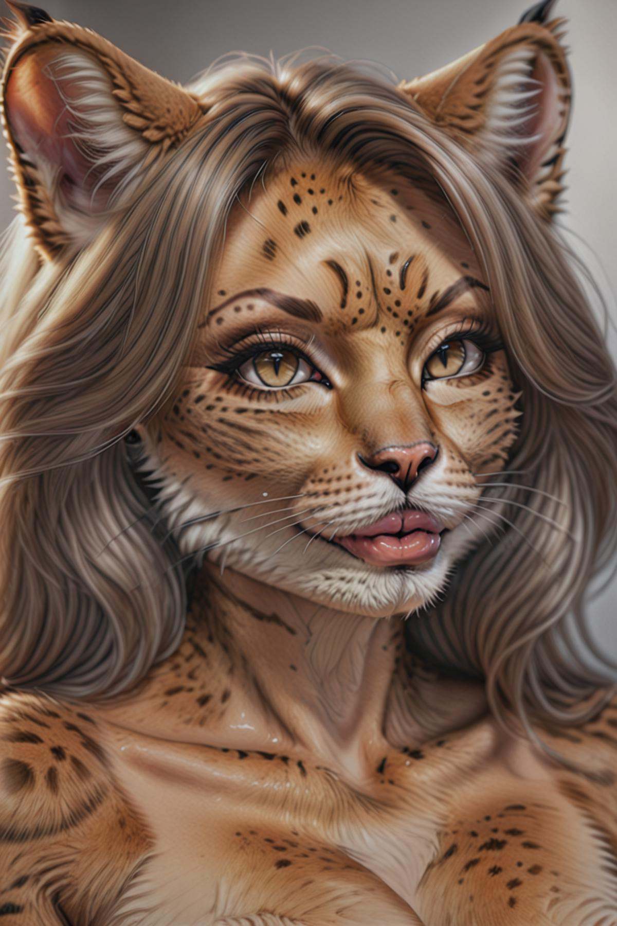 photo of beautiful woman,  furry,  feline_hybrid on Tensor.Art
