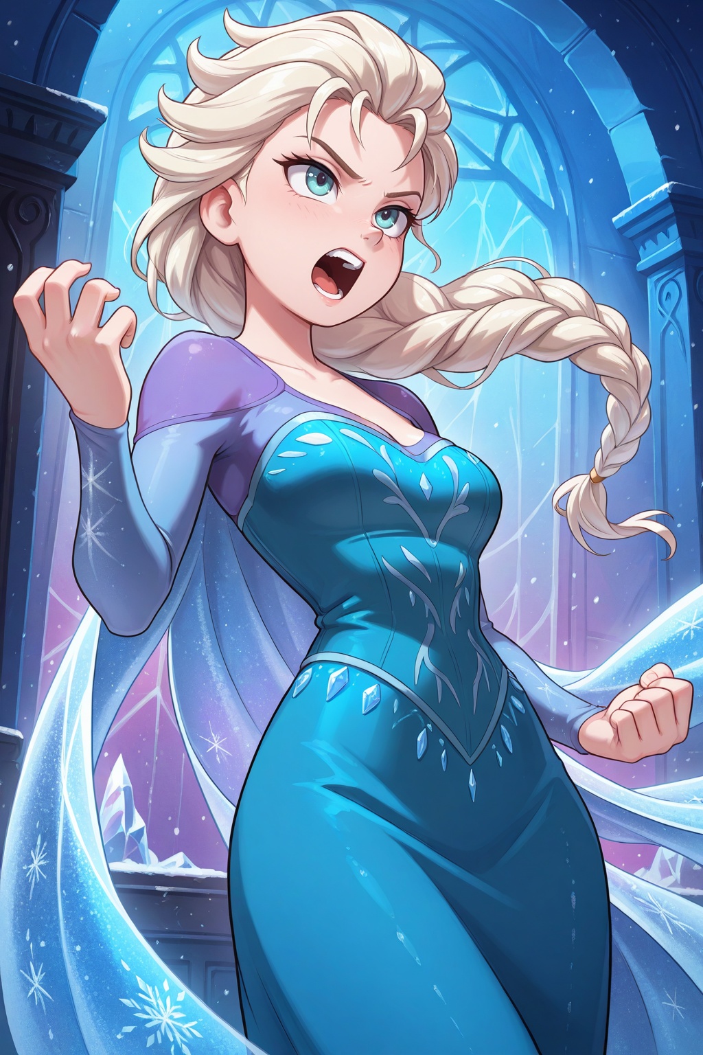 solo,  1girl,  Elsa \(frozen\) on Tensor.Art