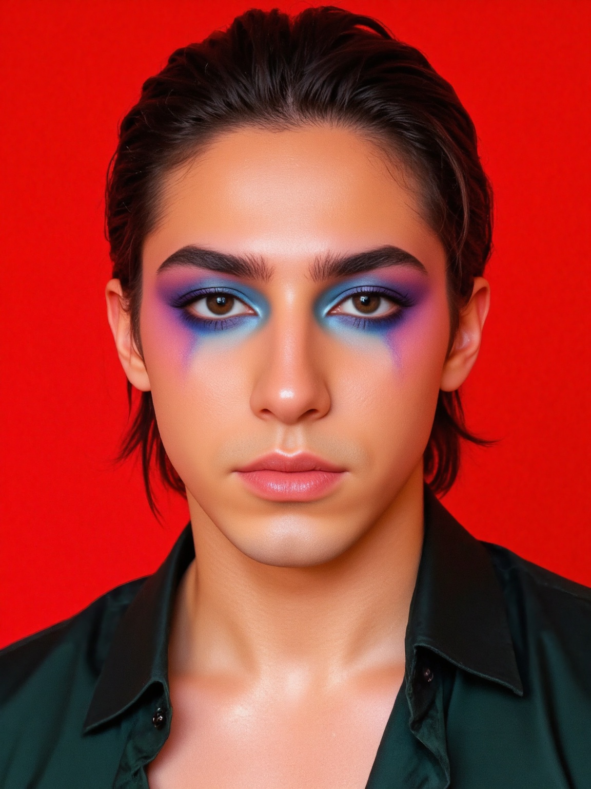 Face makeup,  glossy,  colorful blush on Tensor.Art